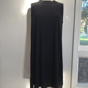 Black Sleeveless Jersey Dress